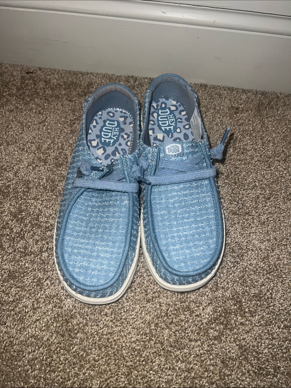 Hey Dude Wendy Frayed Denim Canvas